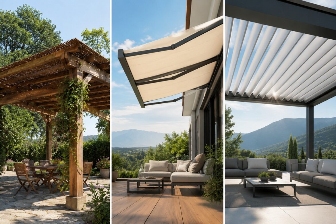 Quando scegliere una pergola bioclimatica, una pergotenda o un pergolato?